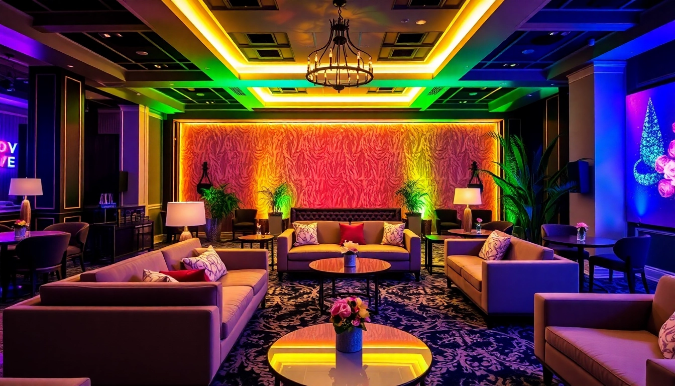 Stylish event furniture rental Dallas showcasing modern lounge setups with elegant seating and vibrant decor.