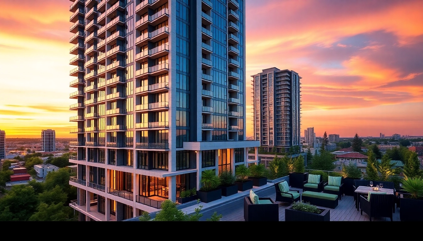 Experience the modern elegance of Margaret Drive condo's stunning rooftop terrace with inviting outdoor furnishings.