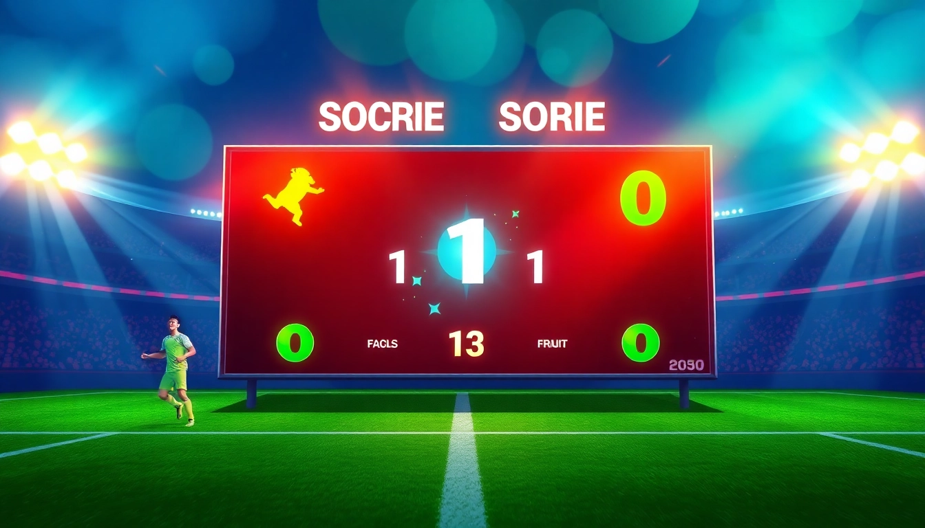 Check ราคาบอล on a vibrant football scoreboard highlighting match results and odds.