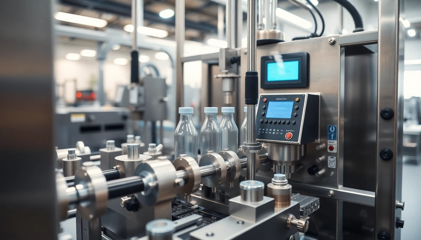 A filling machine efficiently dispensing liquid into bottles with precision nozzles and digital controls.