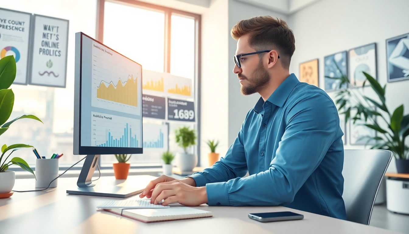Enhance your Online Presence with strategic insights in a modern office environment.