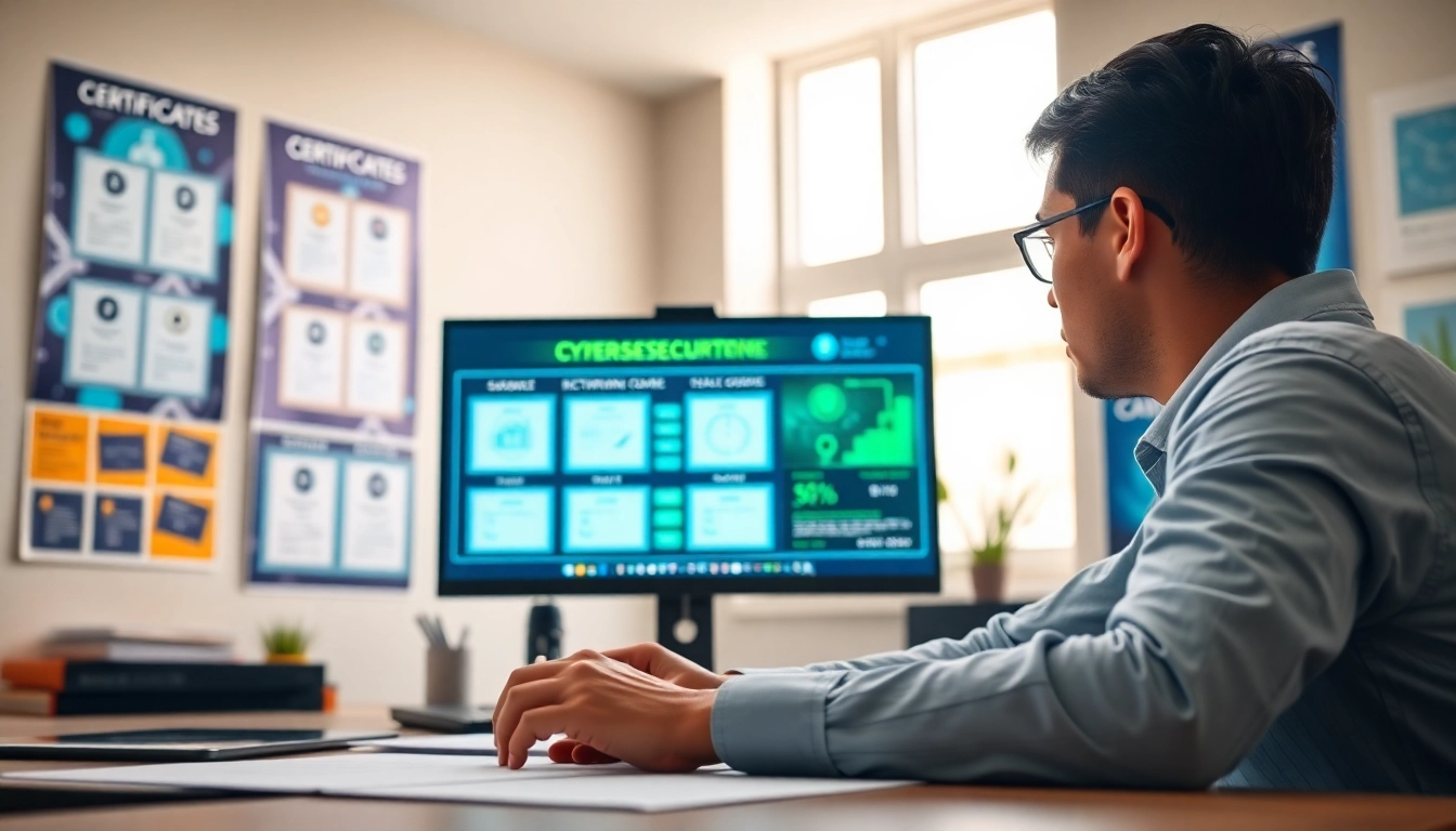Enhance your knowledge with cybersecurity certifications in a focused study environment.