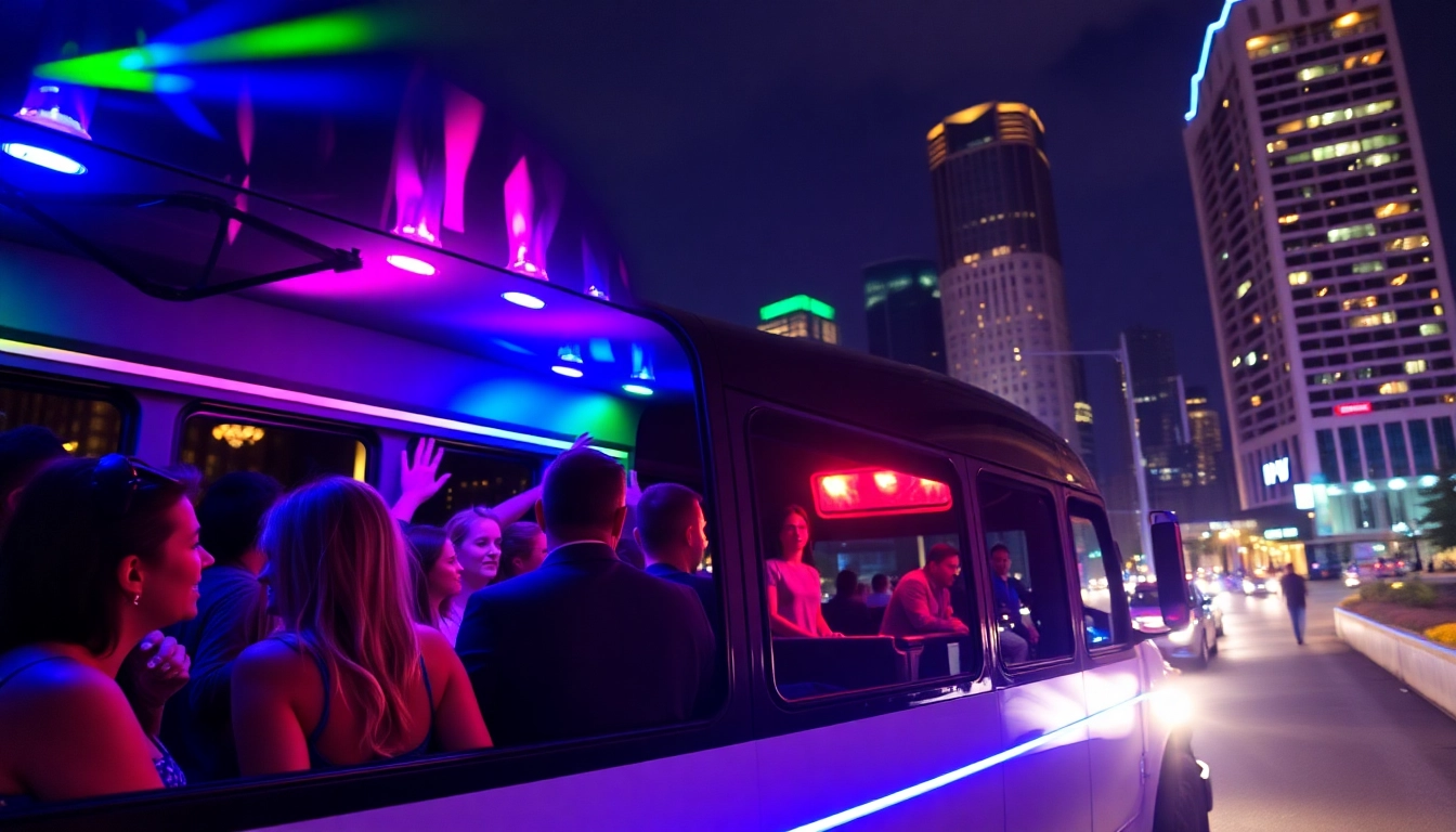 Experience the excitement of an Atlanta party bus with vibrant interiors and lively atmosphere.