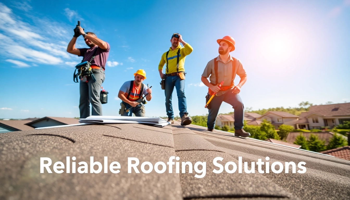 Licensed and insured roofers Austin team working on a residential roofing project in a sunny neighborhood.