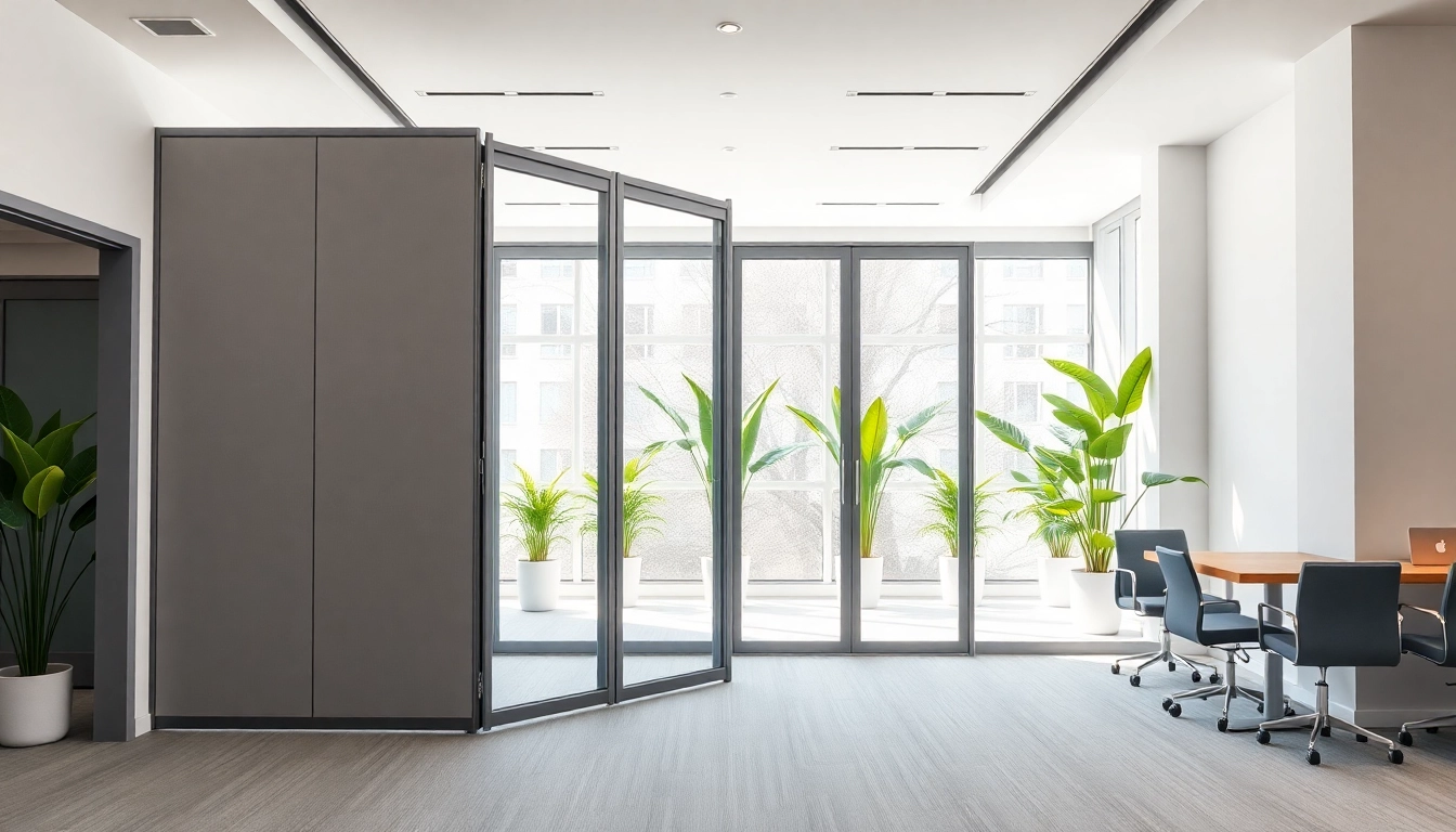 Enhance your space with a modern Folding Partition Wall, discreetly dividing open office environments.