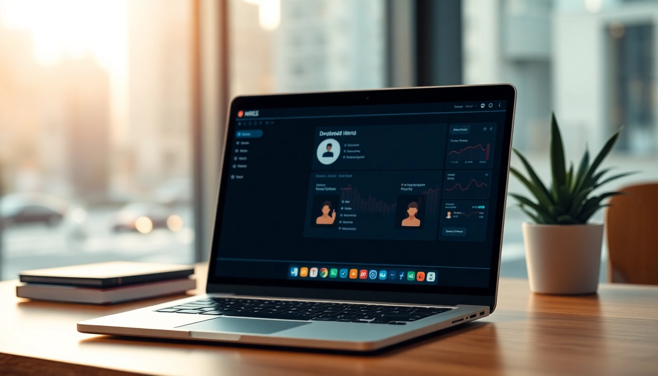 Showcase the line电脑版下载 interface on a laptop showcasing intuitive features and user-friendly design.
