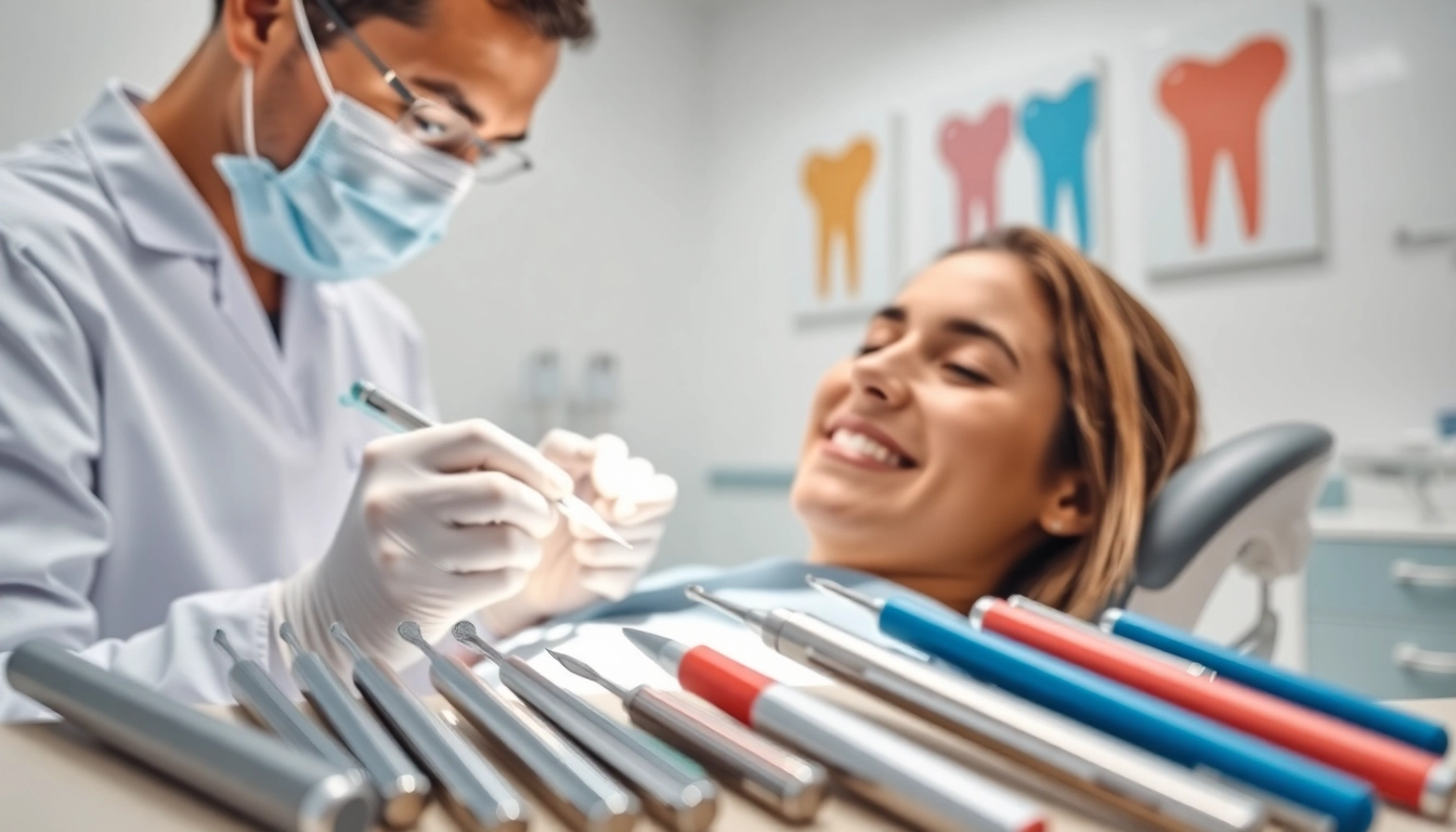 Repairing cavities with fillings and restorative work in a dental clinic setting.