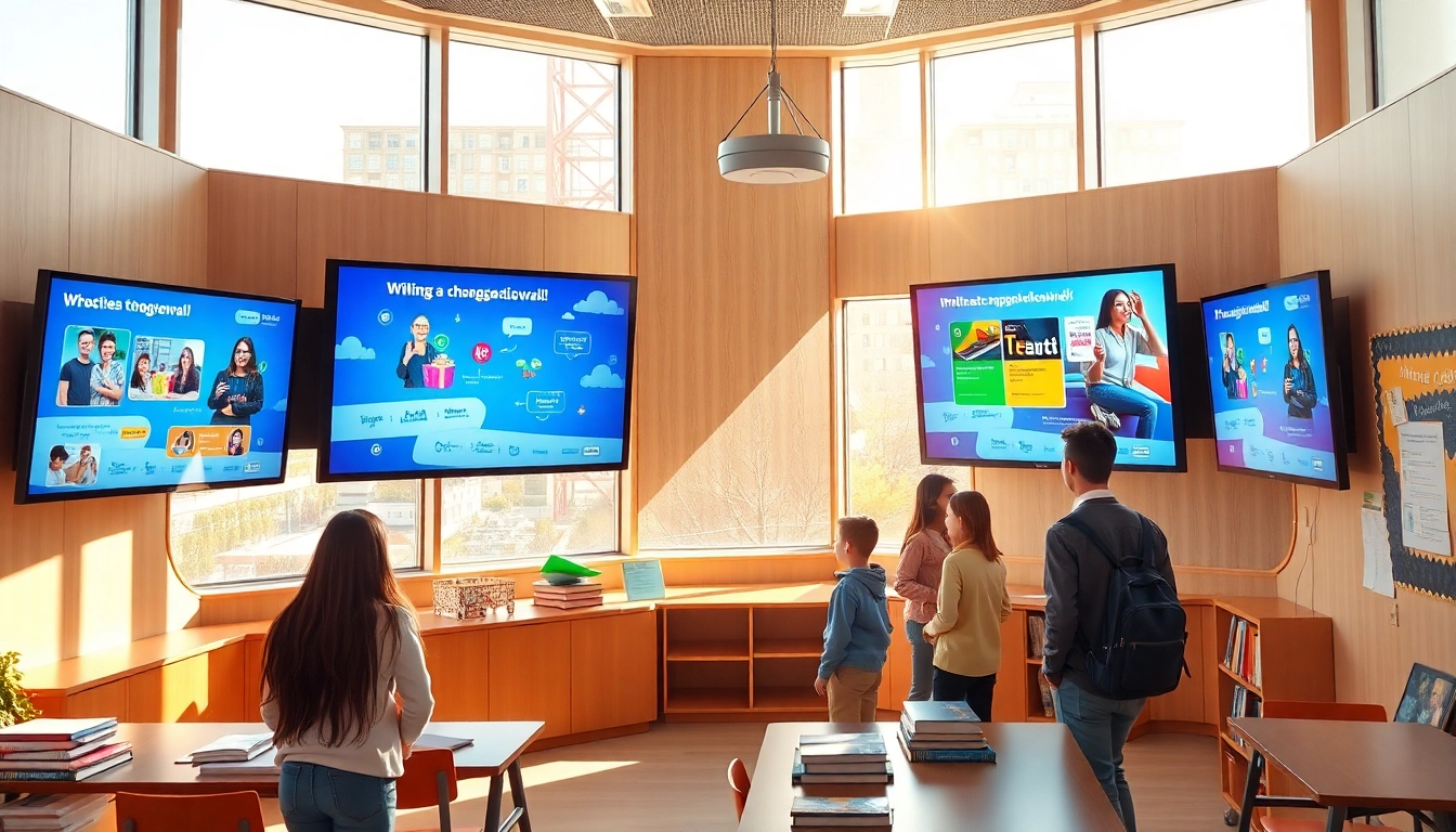Engaging digital signage for schools enhancing the learning environment with interactive displays.
