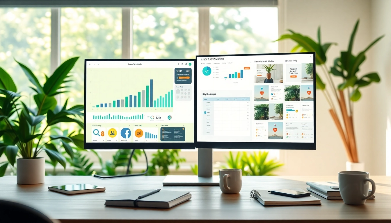Streamline your workflow with social media and blog automation tools in a modern workspace.