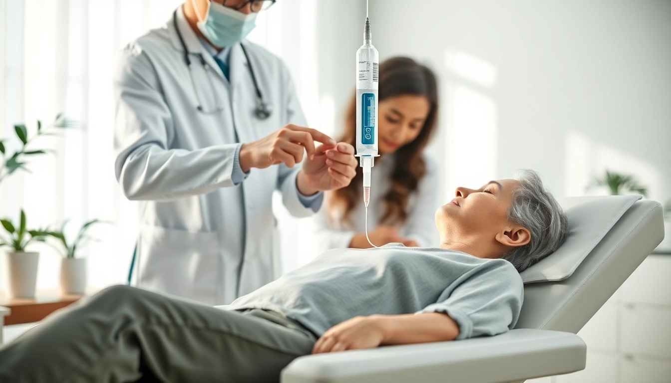 Experience what is nad iv therapy with a healthcare professional in a serene clinic environment.