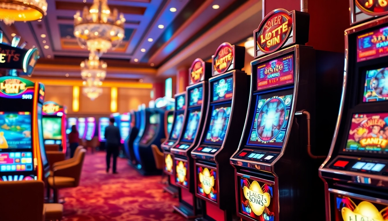 Menampilkan slot luxury111 yang elegan di kasino, menarik perhatian pemain dengan desain yang canggih.