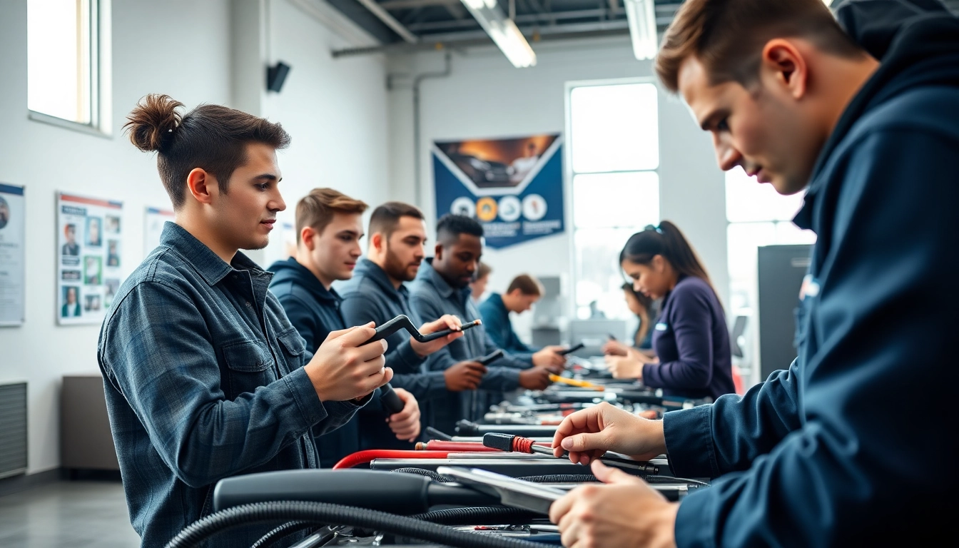 Enhancing skills at a trade school in Tennessee with hands-on automotive training.