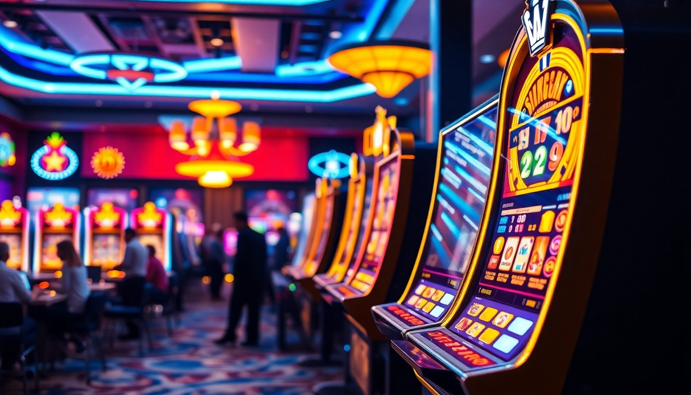 Rasakan keseruan judi slot online batman138 dengan mesin slot berwarna-warni yang bersinar di kasino.