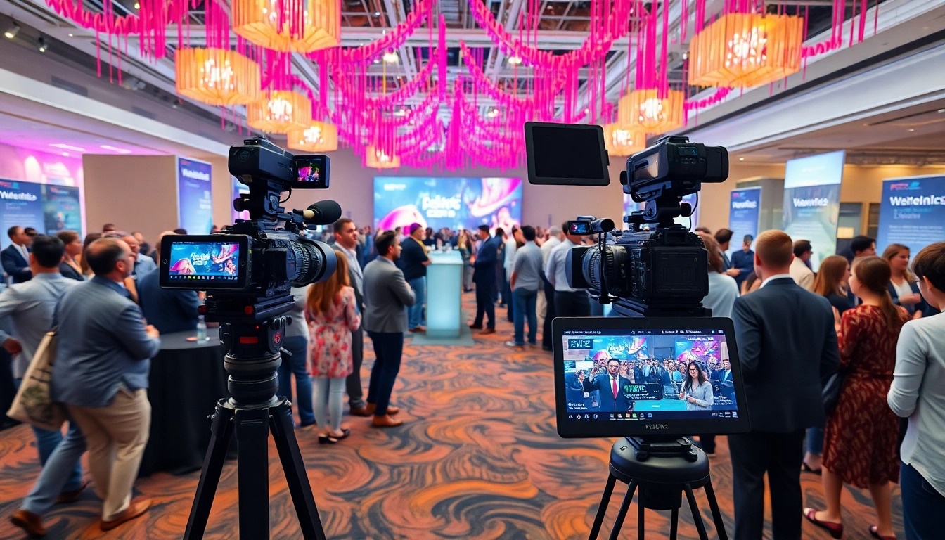 Capture Miami Corporate Event Videography Photography during a dynamic conference with vibrant decor and engaged attendees.