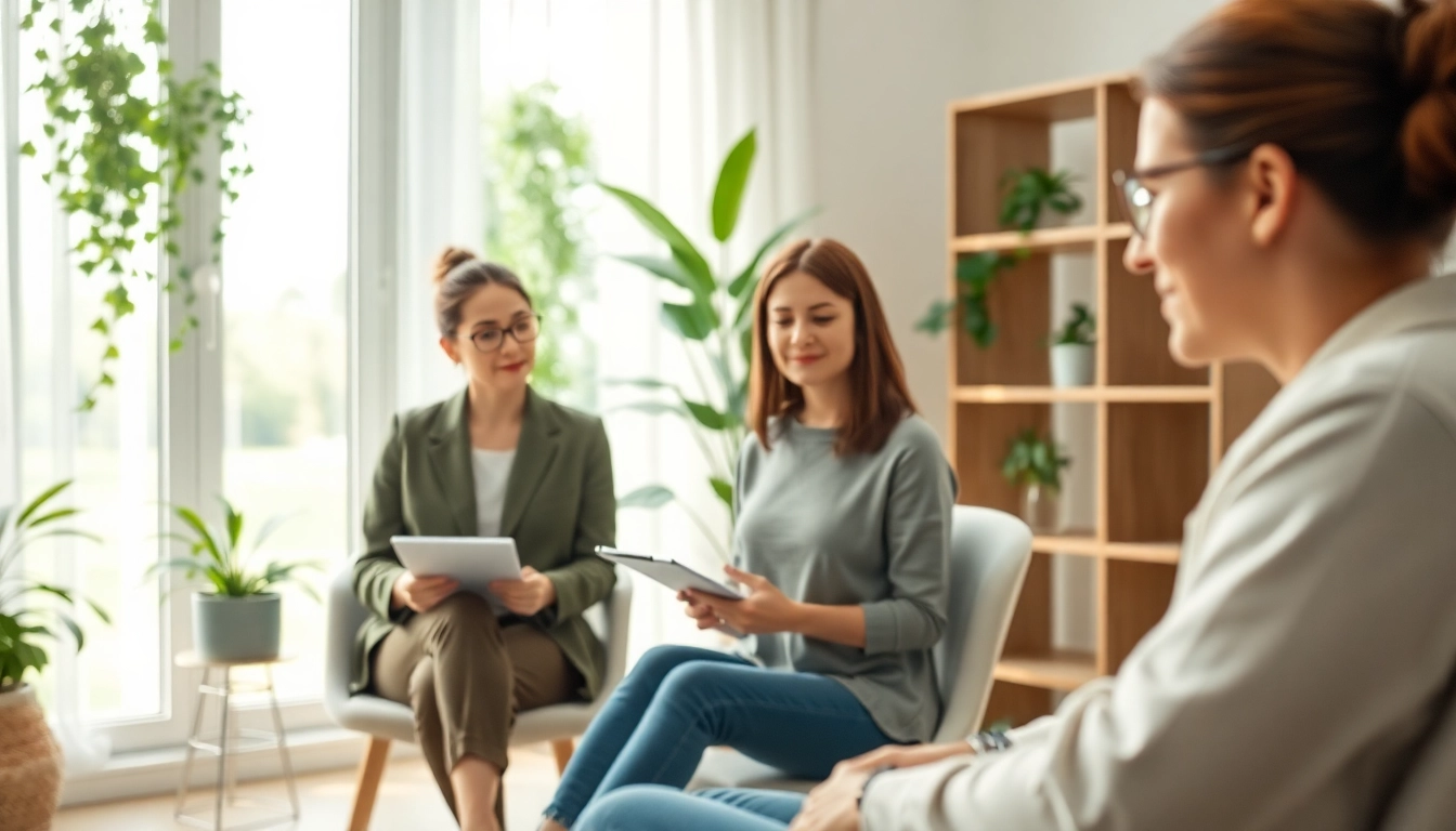 Helping individuals dealing with stress in a serene therapy environment.