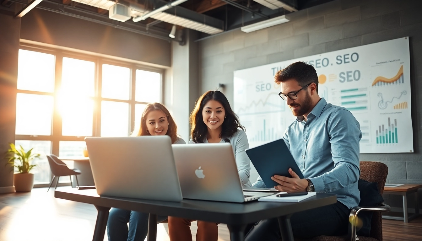 Enhance your presence with Edmonton SEO strategies in a professional office setting.
