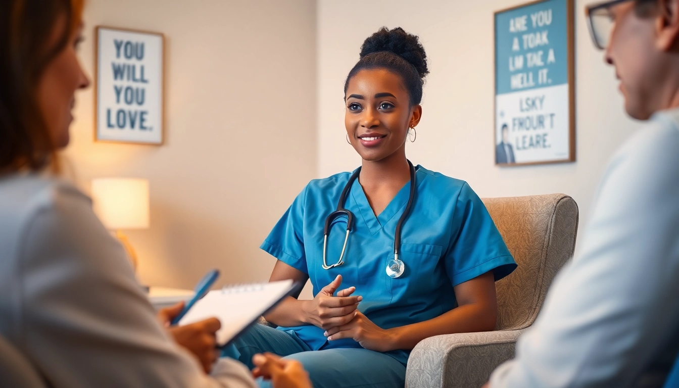 Nurse counseling session illustrating the VDAP Program in Alabama's supportive approach.