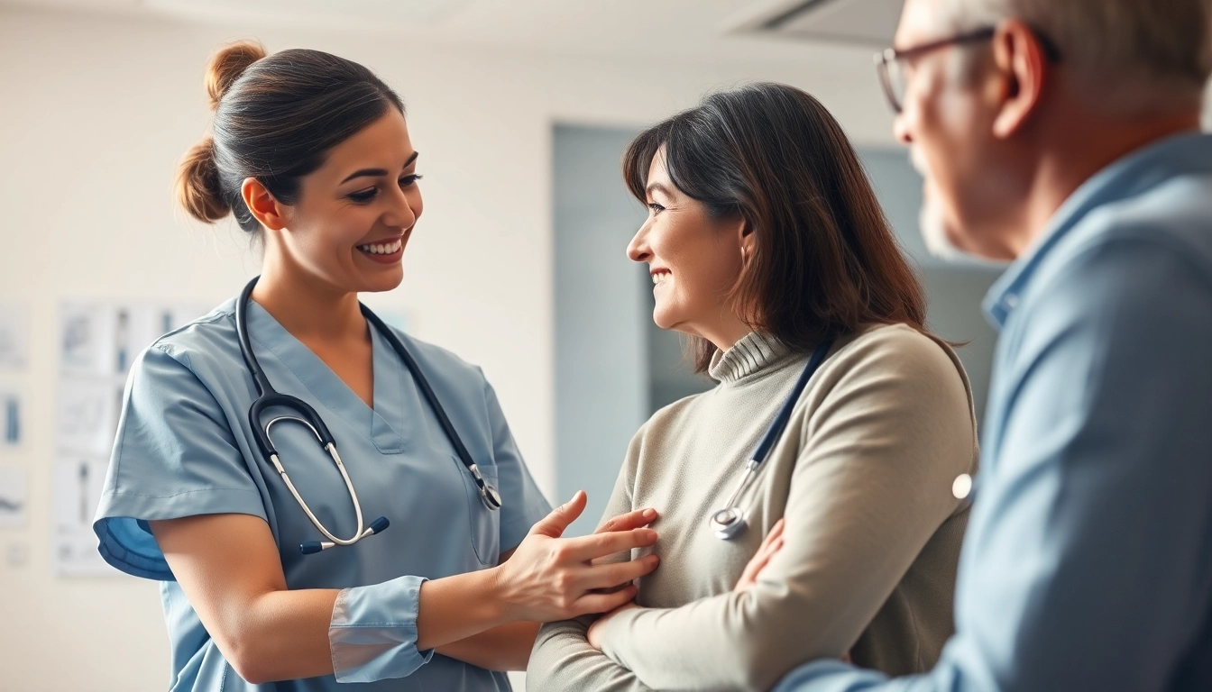 Nurse providing support to a patient in the context of the VDAP program.