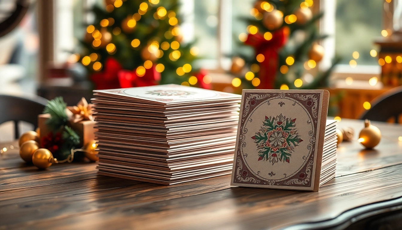 Send luxury Christmas cards London featuring exquisite designs and festive decorations.
