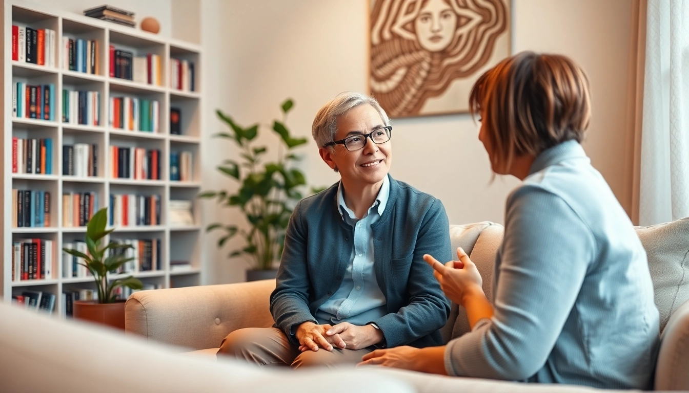 Engaging attachment theory specialist in a therapeutic setting promoting emotional connection and support.