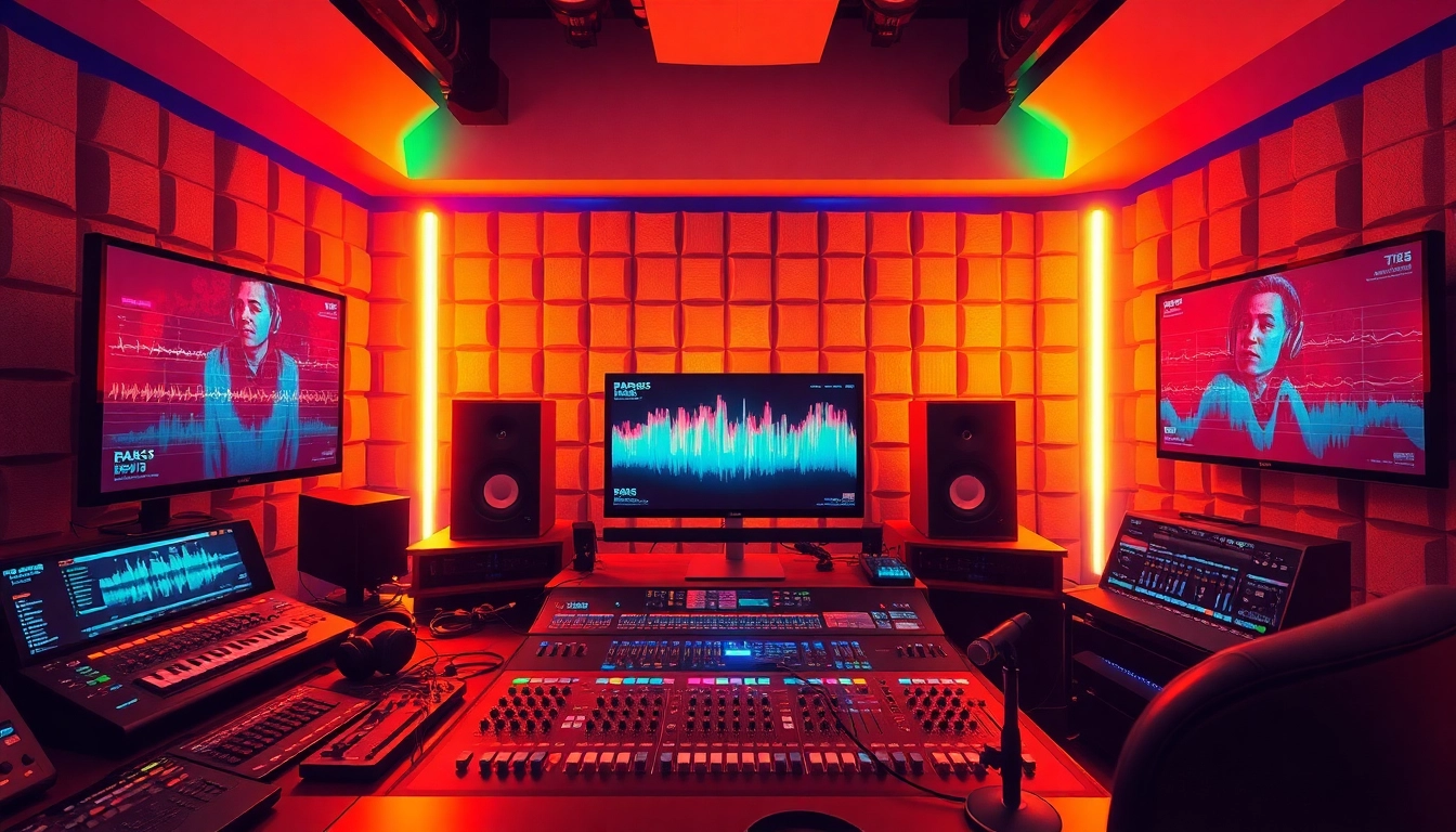 Bass one shot samples ready for production in a vibrant music studio setup.