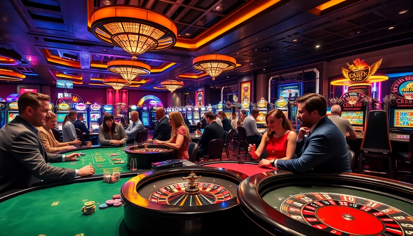 Découvrez des jeux de casino avec des joueurs s'amusant dans un casino animé
