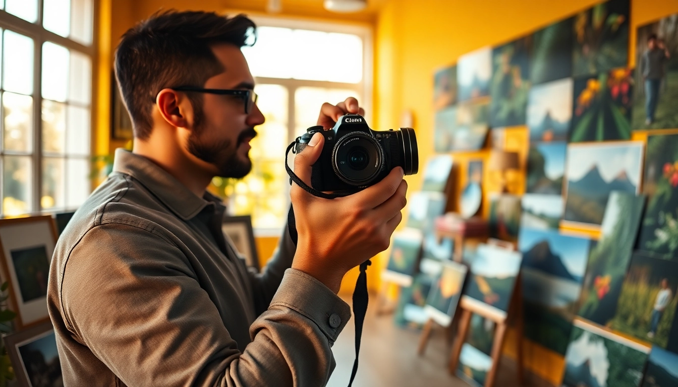 Enhance your photography with powerful Premium presets showcased in a vibrant studio setting.